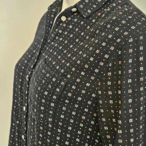 Madewell Oversized Ex Boyfriend Mayfair Foulard Ditsy Floral Button Up XS - Picture 5 of 12